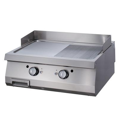Maxima Grilovací deska Premium 1/2 s drážkami chrom - plynová - dvojitá jednotka - hloubka 90 cm |  09398572